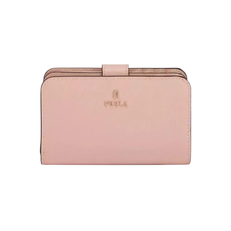 Furla Cow Leather Wallet Trumpets Women's Pink-0