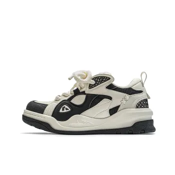 VAILMOON Blossoming Coin Radiance Stylish Skateboarding Shoes Unisex Black White