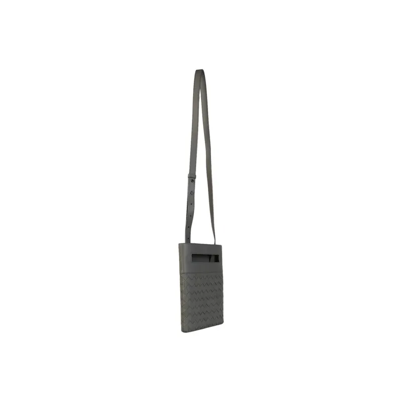 Bottega Veneta Intrecciato Messenger Graphite-3
