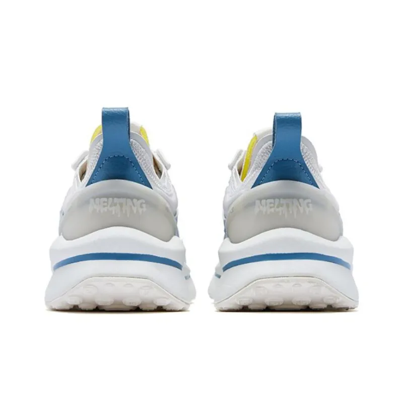 QIAODAN Slip Resistant Breathable Low Top Sports Casual Shoes Women's White Gray Blue-4
