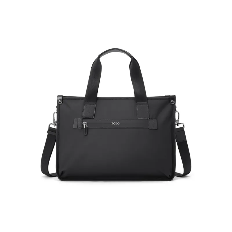 POLO Fabric Crossbody Bag, Men's Laptop Bag, Handbag, Briefcase Tubas Men's Black-1