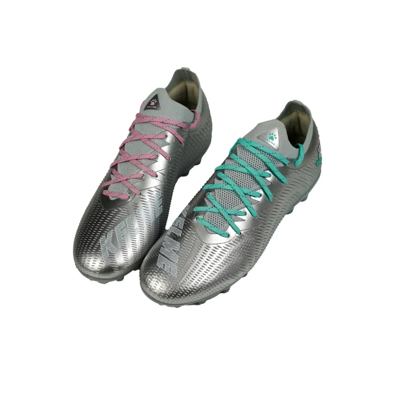 KELME MG Rubber Short Studs Non slip Lightweight Soccer Shoes Unisex Silver-2