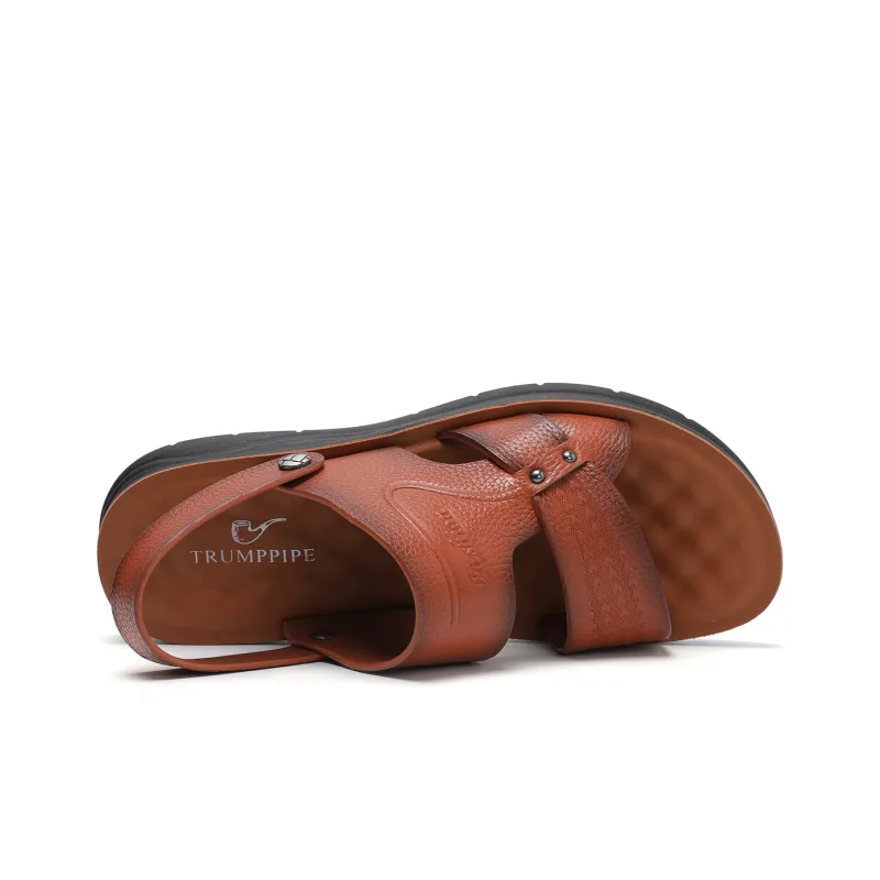 TRUMPPIPE Stylish Sandals Men's Yellow Brown-2