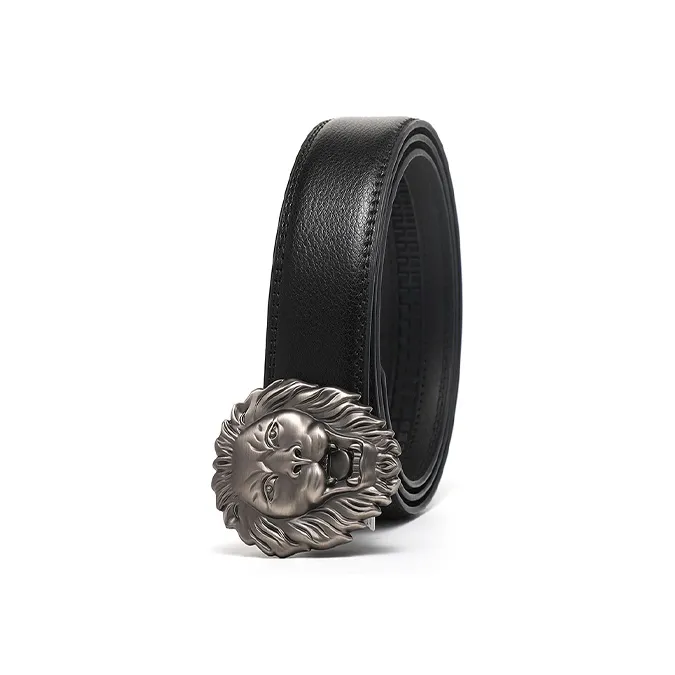 FREE RABBITⅡ 3D Effect Lion Hip Hop Belt With Automatic Buckle Men's Width  3.5cm-3