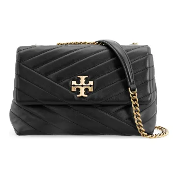 TORY BURCH Kira Chevron Small Convertible Shoulder Bag Black