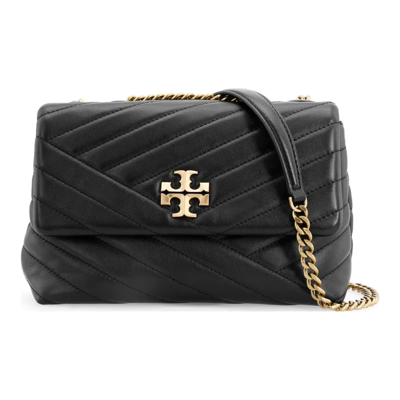 TORY BURCH Kira Chevron Small Convertible Shoulder Bag Black-0