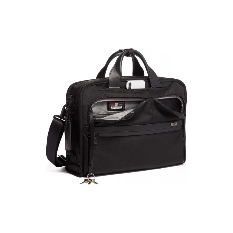 TUMI Alpha 3 Ballistic Nylon Laptop Bag Portable Crossbody Briefcase Large Size Men's Black-1
