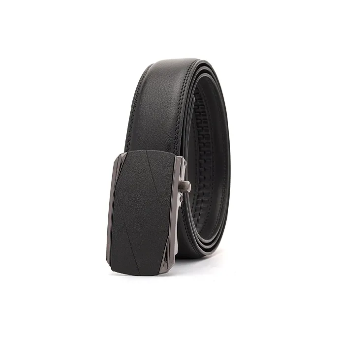 FREE RABBITⅡ Business Belt Matte Automatic Buckle Cow Leather Leather Belts Men's Width  3.5cm-3