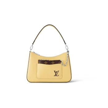 LOUIS VUITTON Cow Leather Handbag Shoulder Bag Women's Yellow