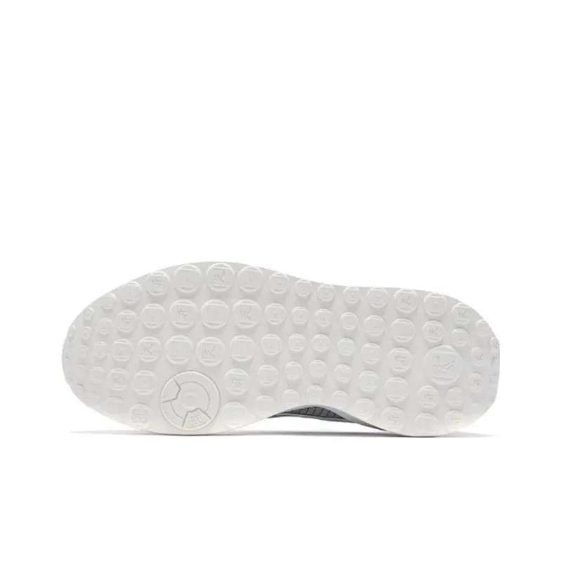 QIAODAN Slip Resistant Breathable Low Top Sports Casual Shoes Women's White Gray Blue-5