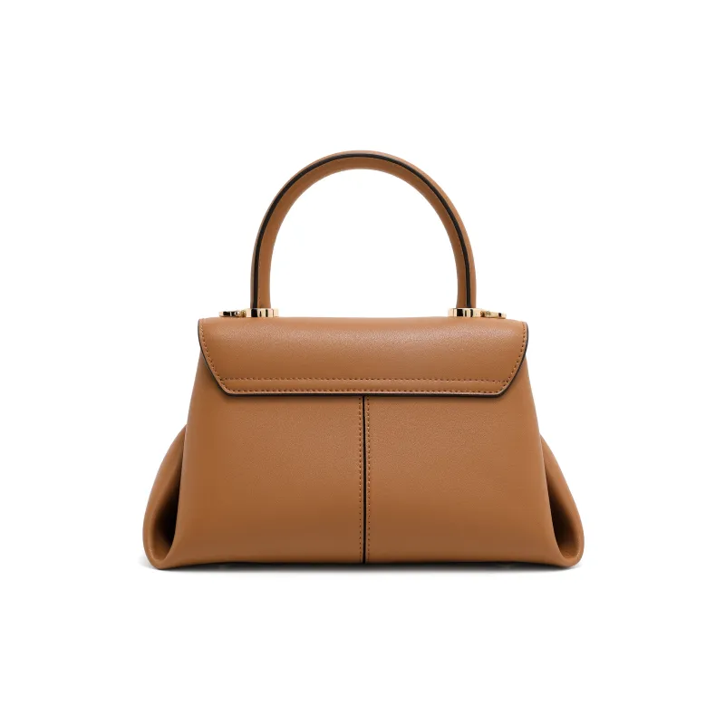 DILAKS Cow Leather Crossbody Handbag Trumpets Women's Caramel Brown-2