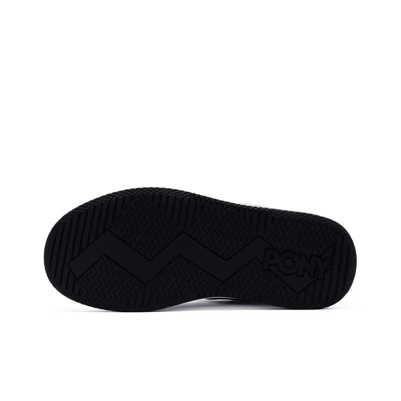 PONY Lighting Cushioned Slip Resistant Low Top Skateboard Shoes Unisex White Black-4