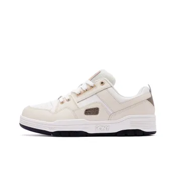 PONY Reverse Low Top Skateboard Shoes Unisex Ecru