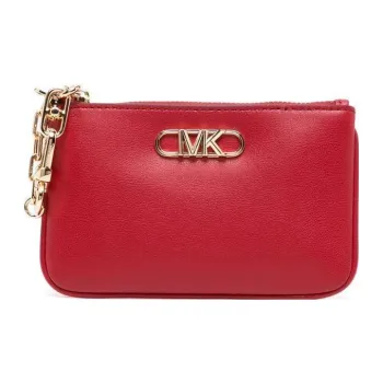MICHAEL KORS PARKER Leather Card Holder Wallet Small Size Women's Red