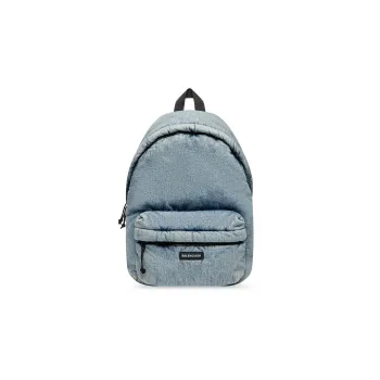 Balenciaga Polyester Backpack Men's Faded Blue