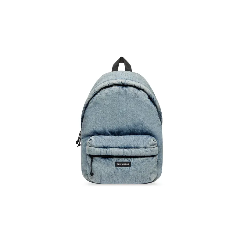 Balenciaga Polyester Backpack Men's Faded Blue-0