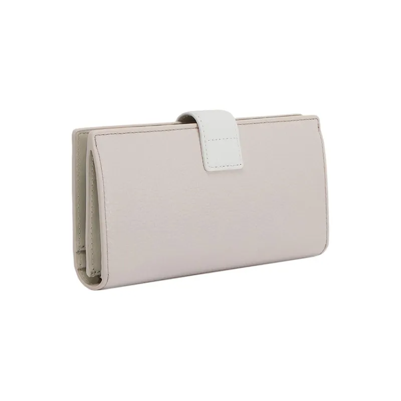 Furla Sofia Collection Grain Texture Leather Wallet Women's Soft White-1