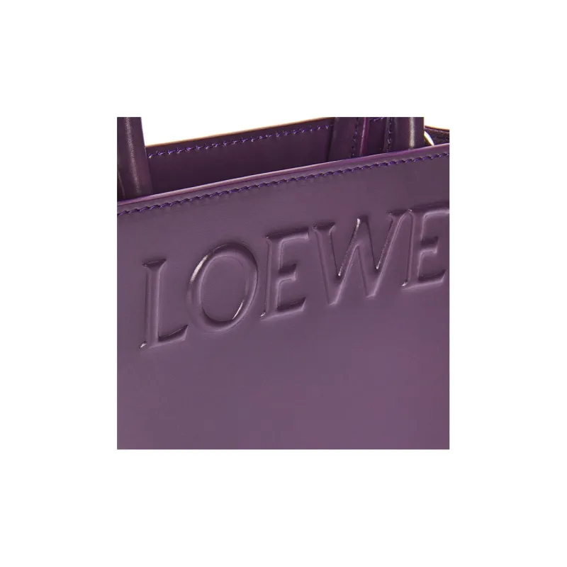 LOEWE Calfskin Tote Bag, Shopping Bag, Shoulder Bag, Crossbody Bag, Handbag Women's Purple-4