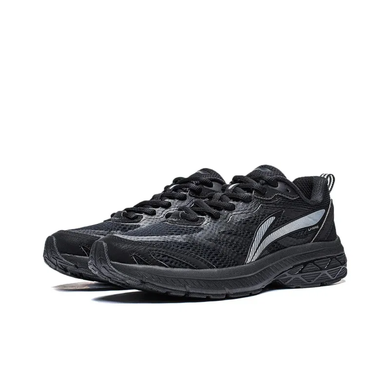 LiNing Cushioned Wear Resistant Breathable Low Top Running Shoes Women's Black-2