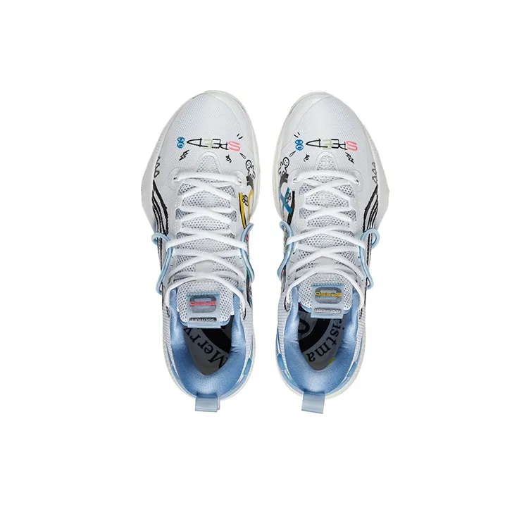 LINING Speed 8 Premium Basketball Shoes Men Low Top Standard White-2