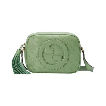 GUCCI Blondie Leather Crossbody Bag, Shoulder Bag Women's Green