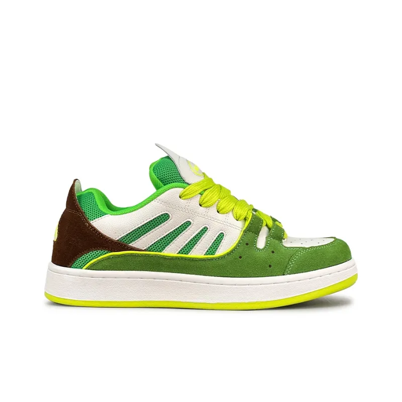 LuzaoT SUPER DRAG Puffy Shoes Stylish Skateboarding Shoes Unisex Esports Green-1