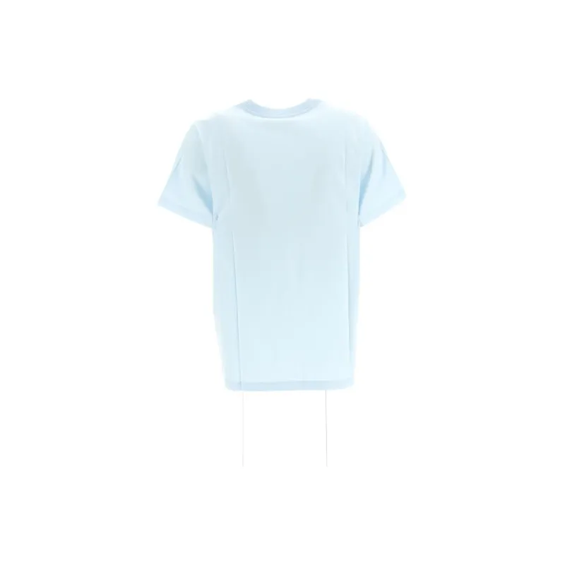 GANNI Drop Shoulder Sleeve T Shirt Women's Light Blue-1