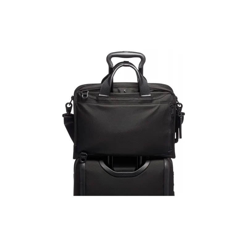 TUMI Alpha 3 Ballistic Nylon Laptop Bag Portable Crossbody Briefcase Large Size Men's Black-4