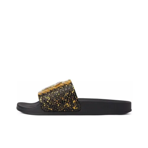 Giuseppe Zanotti/GZ Brett Rubber Sole Abrasion-Resistant Stylish Sandals Men's Black Gold