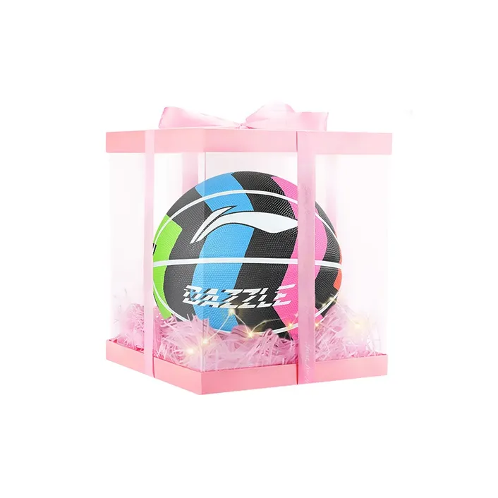 LiNing Rubber Basketball Black Pink Green Blue 5/7 Size Training Unisex-12