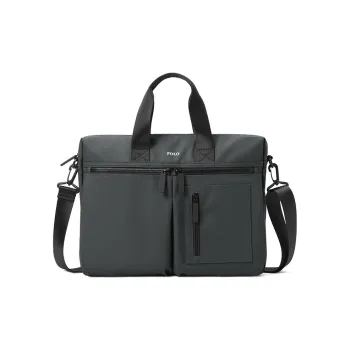 POLO Fabric Briefcases Large Size Men's Gray/Black