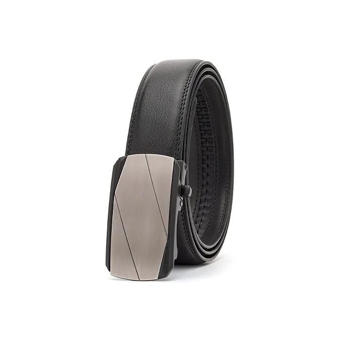 FREE RABBITⅡ Business Belt Trimming Automatic Buckle Cow Leather Leather Belts Men's Width  3.5cm-3