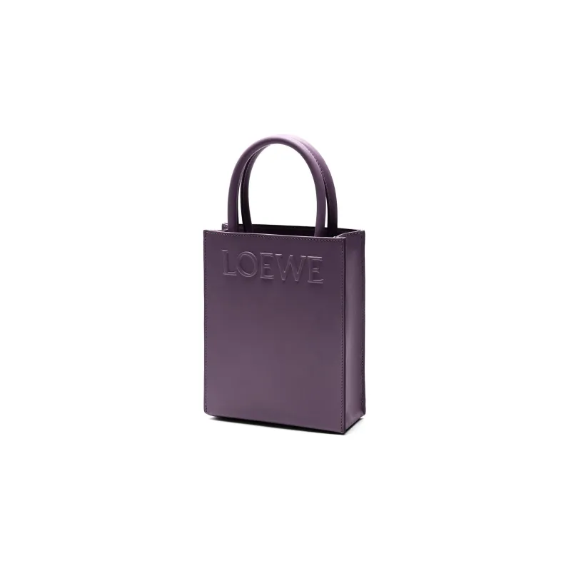 LOEWE Calfskin Tote Bag, Shopping Bag, Shoulder Bag, Crossbody Bag, Handbag Women's Purple-2
