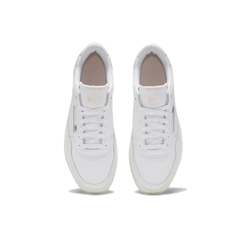 Reebok Court Peak Anti Slip Wear Resistant Low Top Skateboard Shoes Unisex White Beige-3
