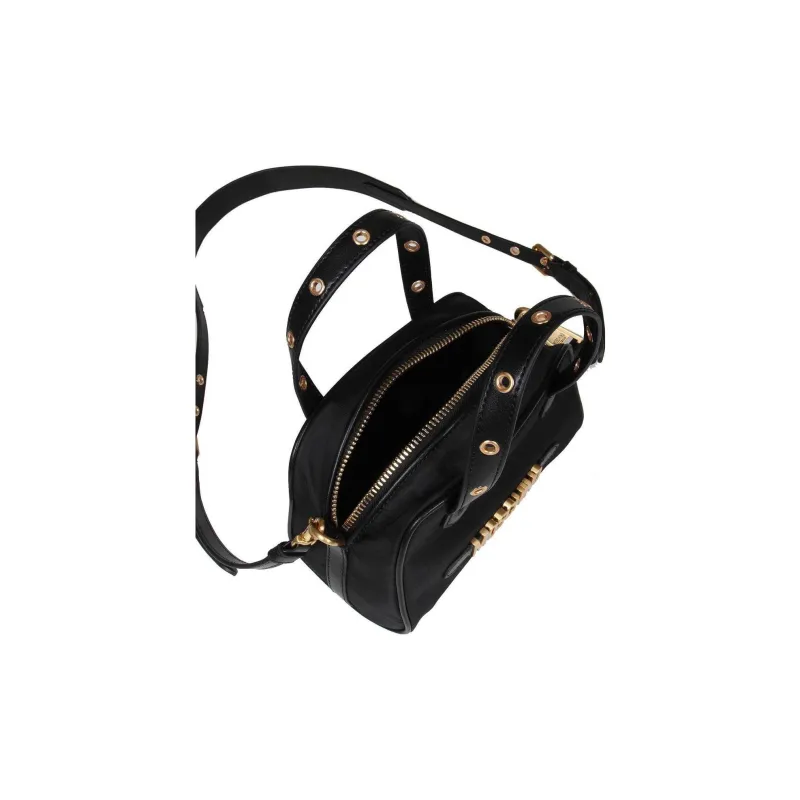 MOSCHINO Cotton Tote Bag Shopping Bag Shoulder Bag Crossbody Bag Handbag Women's Black-3