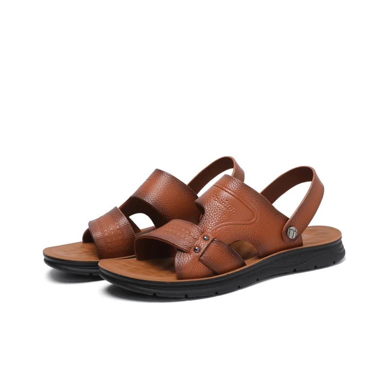 TRUMPPIPE Stylish Sandals Men's Yellow Brown-3