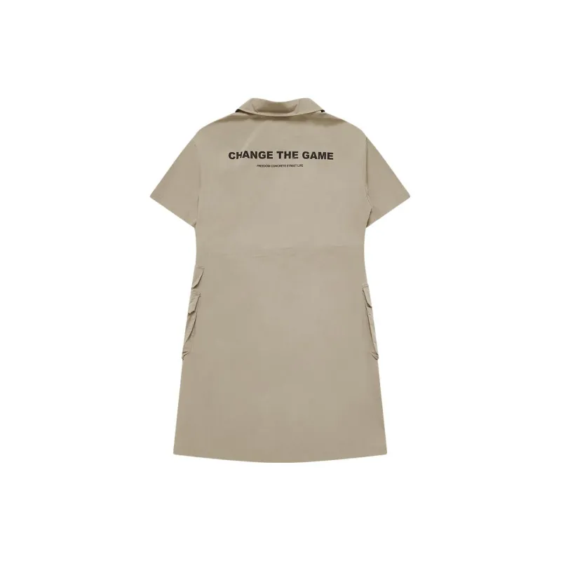 FILA FUSION Short Sleeved Dresses Women's Hazy Khaki-1