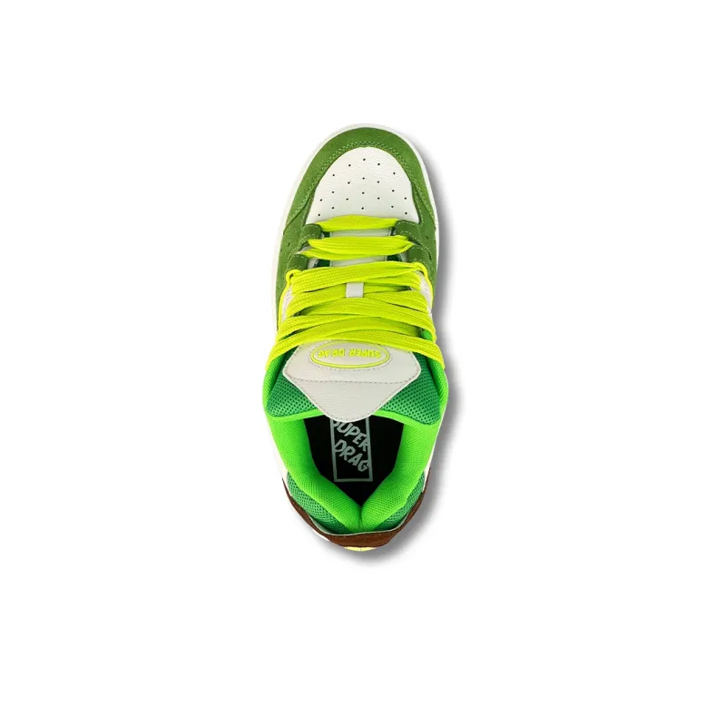 LuzaoT SUPER DRAG Puffy Shoes Stylish Skateboarding Shoes Unisex Esports Green-3
