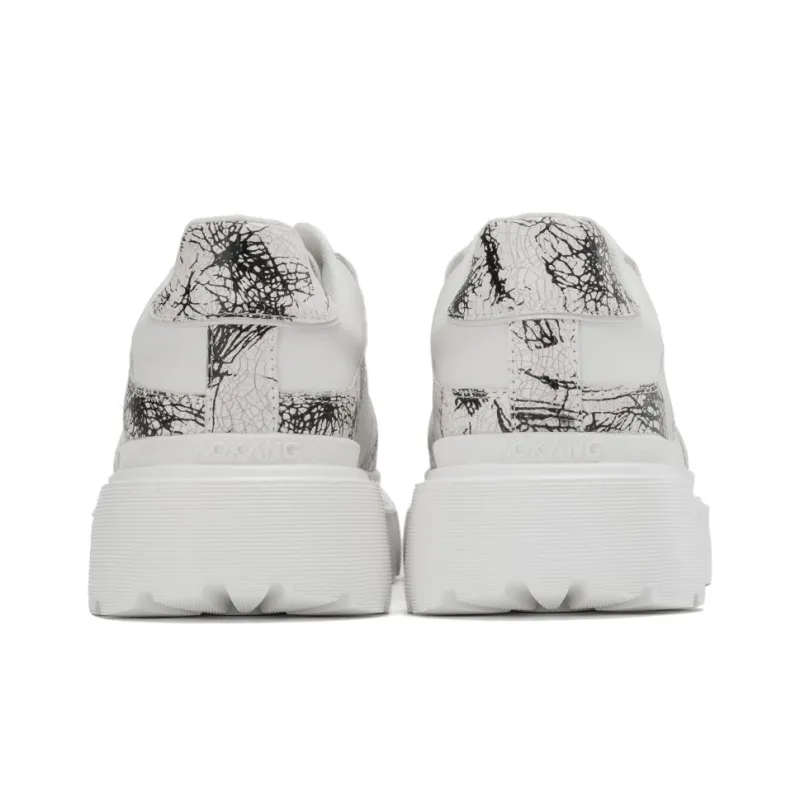 AOKANG Platform Shoes 3cm Women's White Black-3