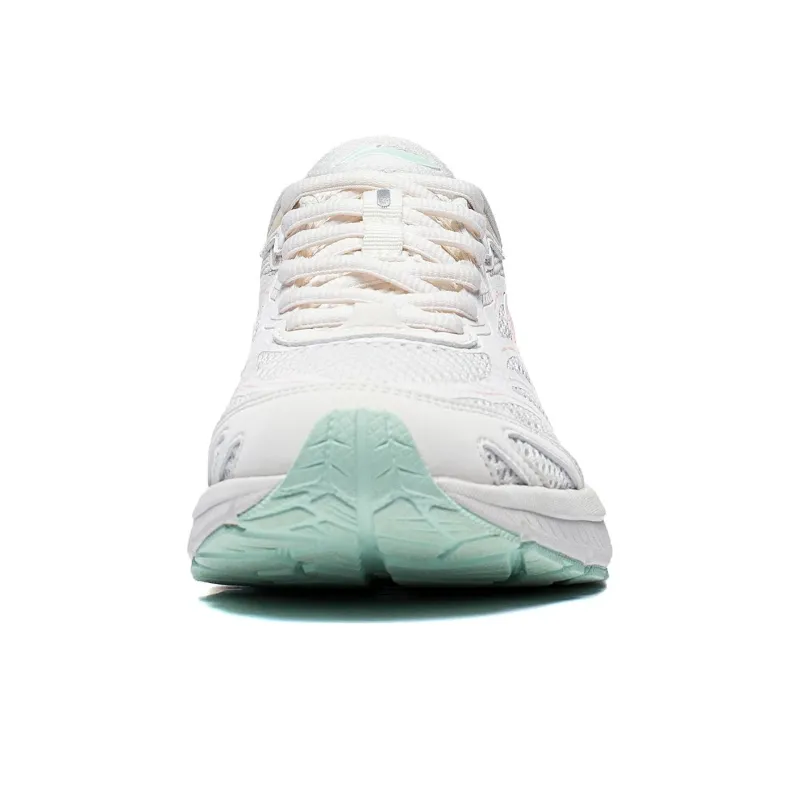 LiNing Chandelier Anti Slip And Wear Resistant Breathable Low Top Running Shoes Women's White Cyan Pink-4