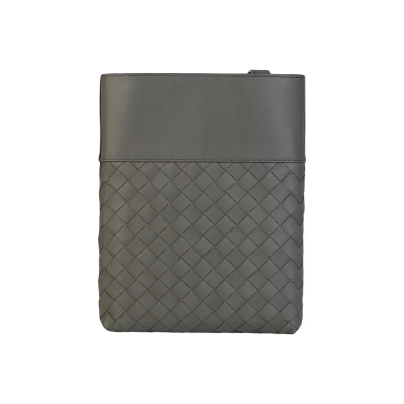 Bottega Veneta Intrecciato Messenger Graphite-2