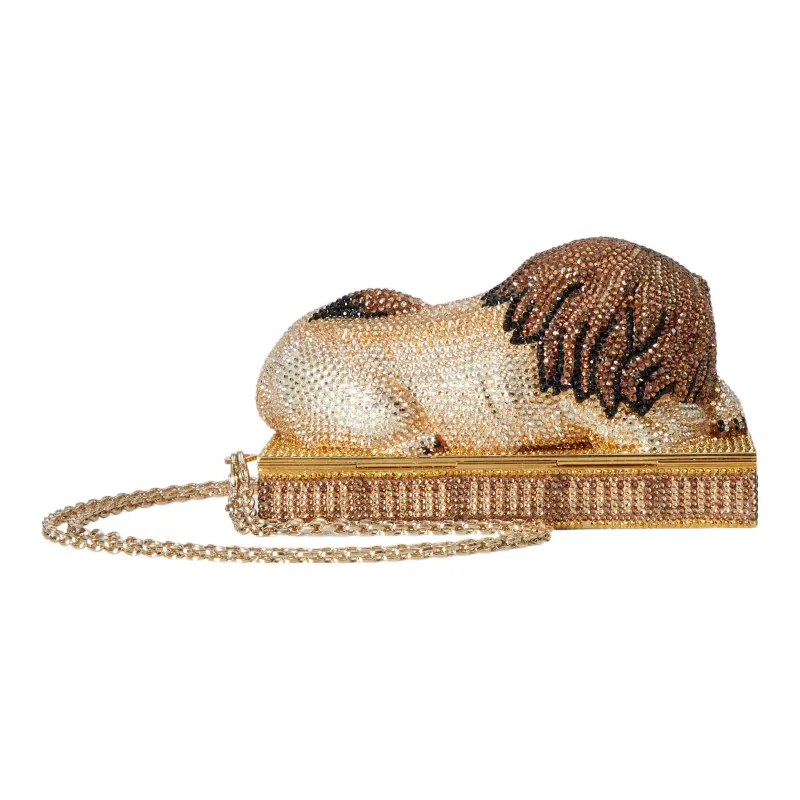 GUCCI JDITH LEIBER Collaboration Crystal Clutch Women's Gold-2