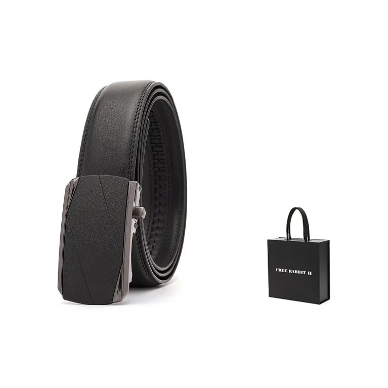 FREE RABBITⅡ Business Belt Matte Automatic Buckle Cow Leather Leather Belts Men's Width  3.5cm-7