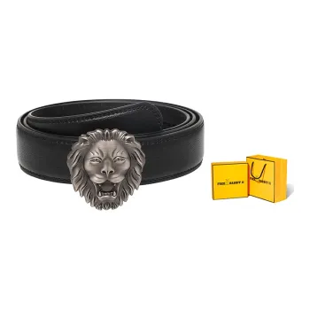 FREE RABBITⅡ 3D Effect Lion Hip Hop Belt With Automatic Buckle Men's Width  3.5cm