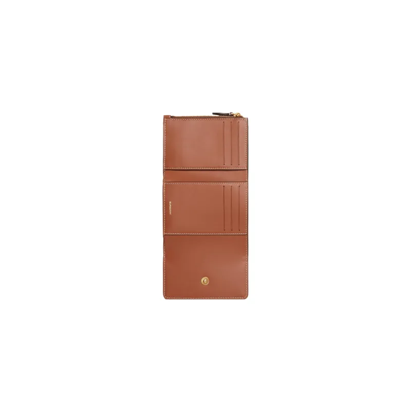 Burberry Polyurethane And Polyester Blend Wallet Small Size Women's Beige-4