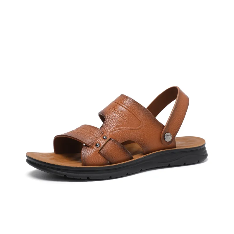 TRUMPPIPE Stylish Sandals Men's Yellow Brown-1