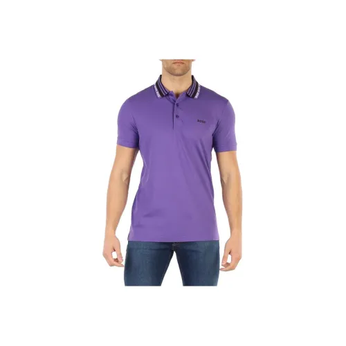 HUGO BOSS Polo Shirts Men Purple