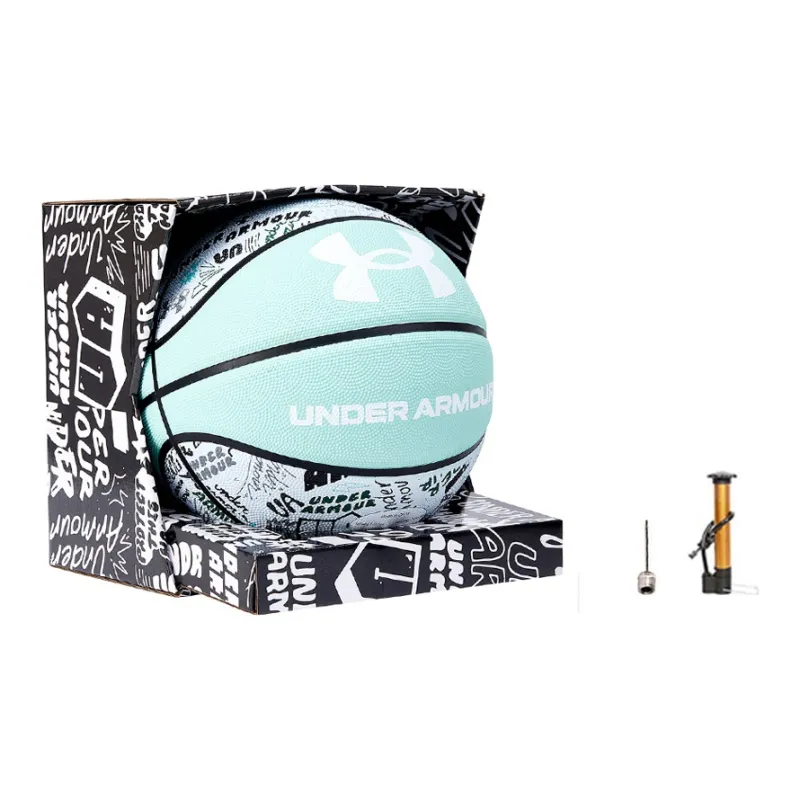 Under Armour Graffiti Rubber Basketball Tiffany White Green Size 7 Ball Training Unisex-8