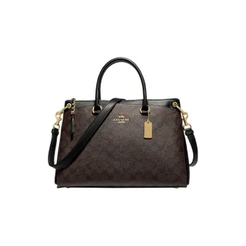 COACH Mia Canvas With Leather Portable Crossbody Bag Shoulder Bag Women's Brown