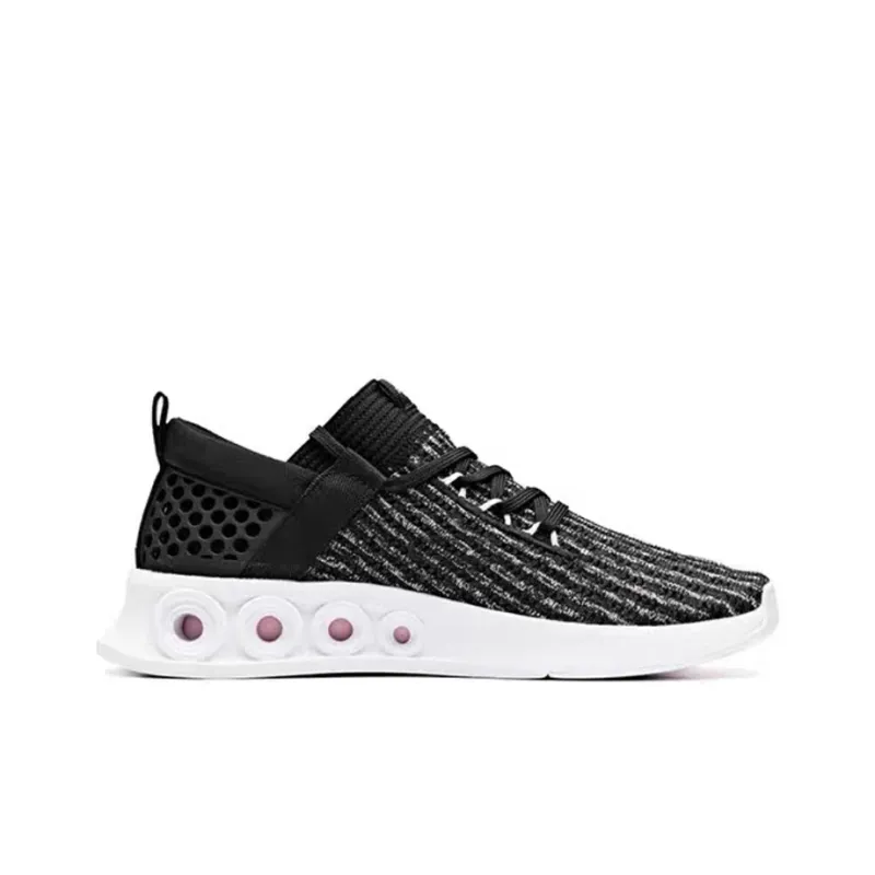 Anta Energy Ring Technology Cushioned Slip Resistant Abrasion Resistant Breathable Low Top Casual Shoes Women's Black-1